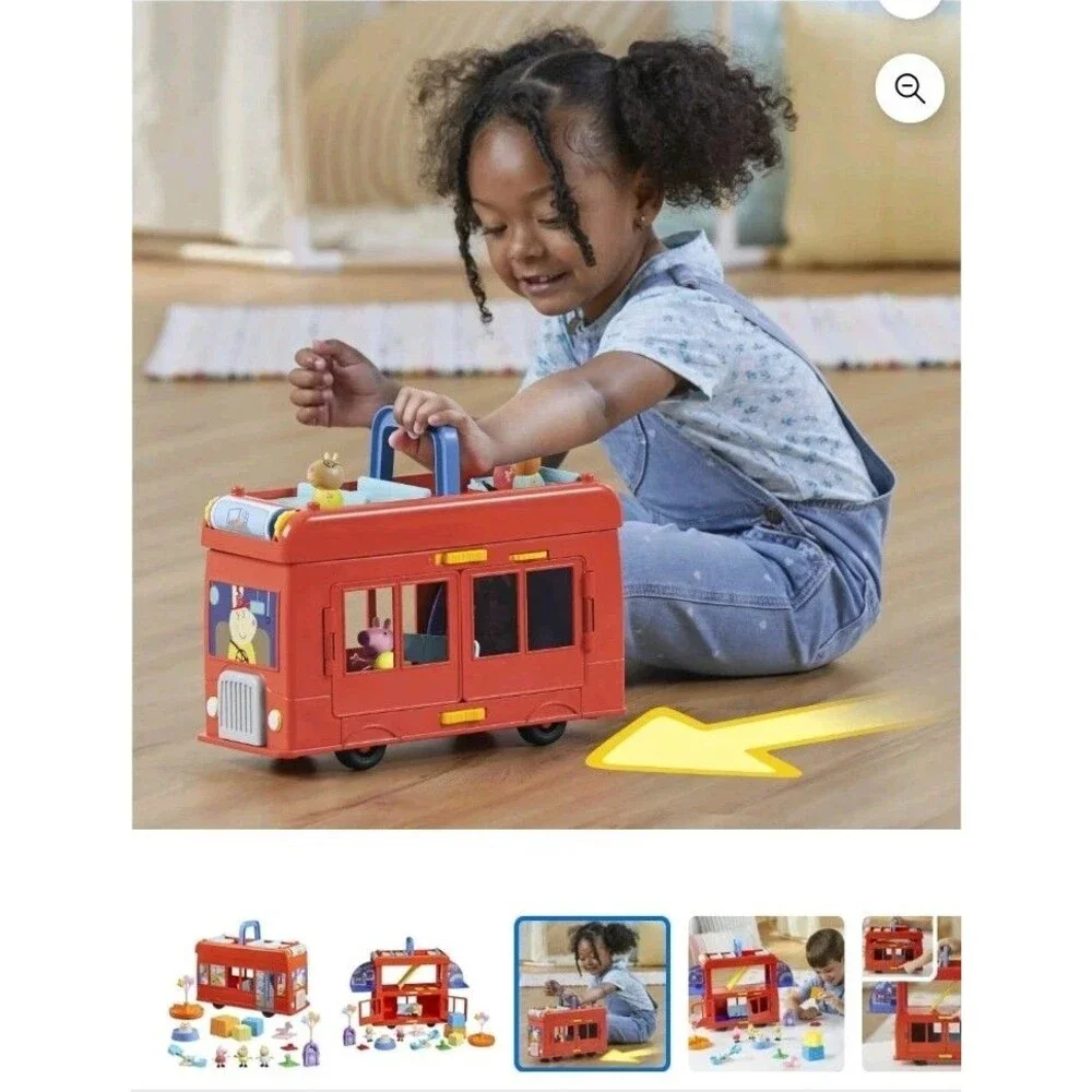 NEW Peppa Pig 2-in-1 Party Bus Playset with 3‎ Figures Preschool Toy
